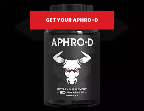 This image depicts the Aphro-D bottle’s etiquette
